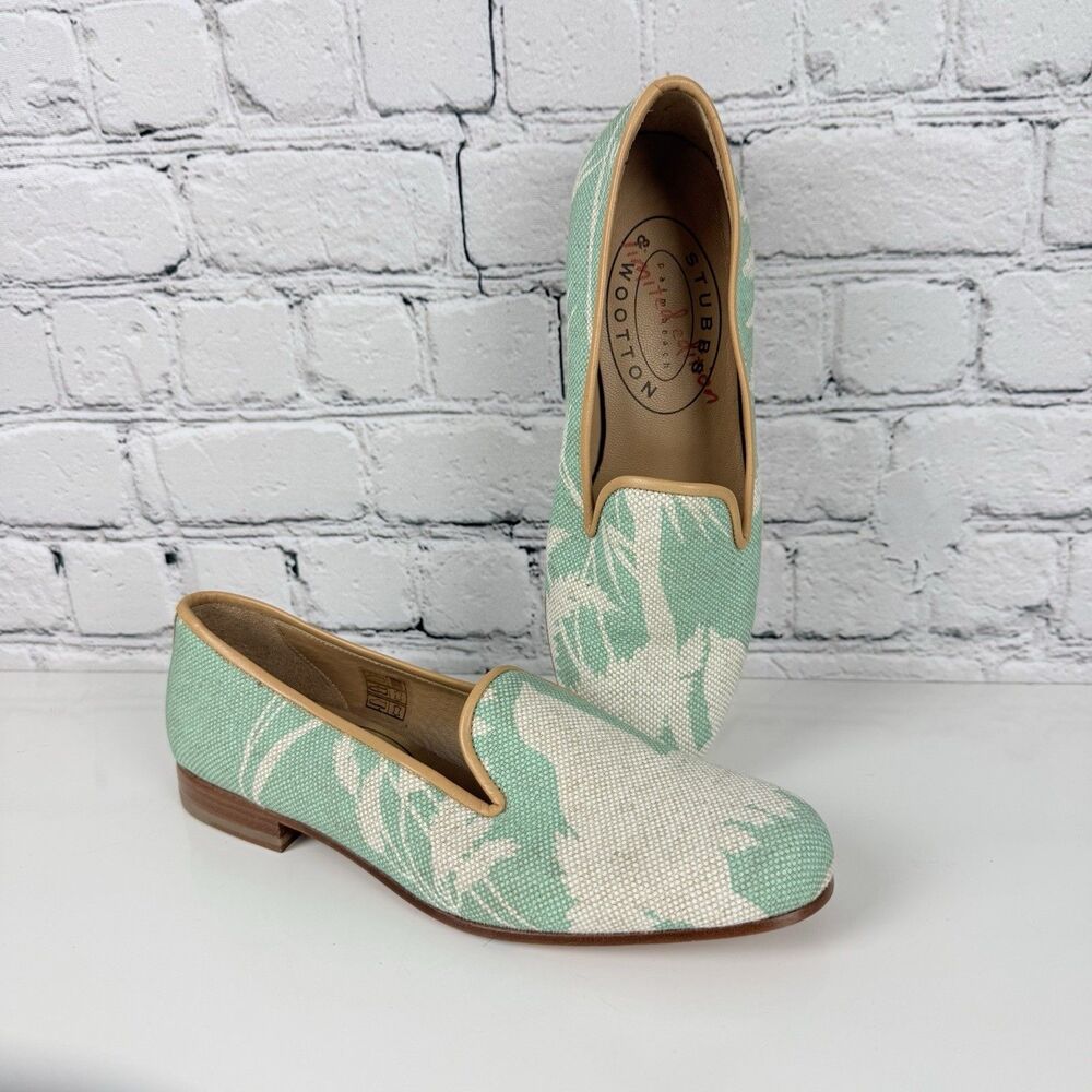 Stubbs & Wootton Needlepoint Loafers Smoking Slippers Womens 7 Limited Edition